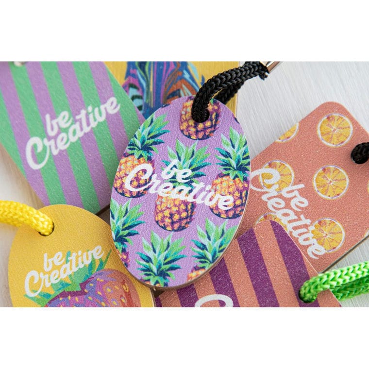 Breloc personalizat Woody Plus B Negru