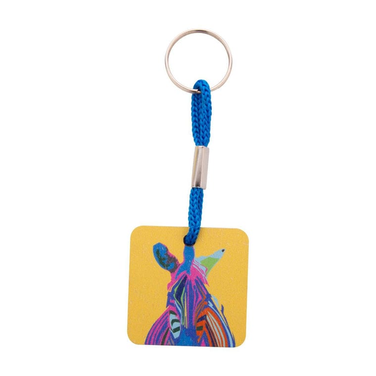 Breloc personalizat Woody Plus C Albastru