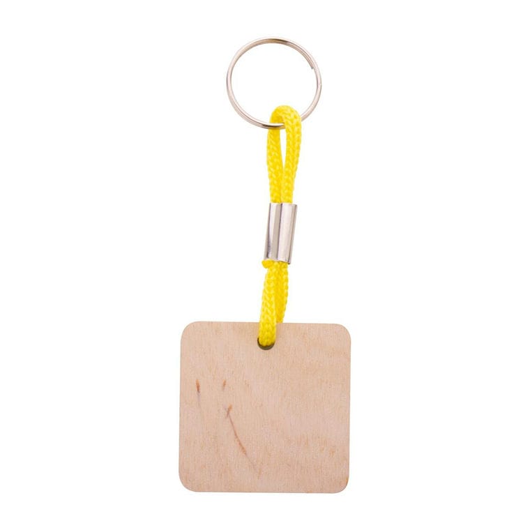 Breloc personalizat Woody Plus C Galben