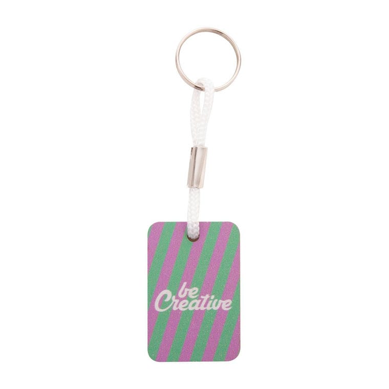 Breloc personalizat Woody Plus D Alb