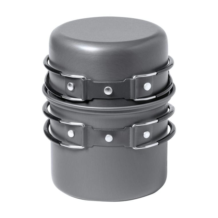 Set de tacâmuri și oale de camping Sondic Negru