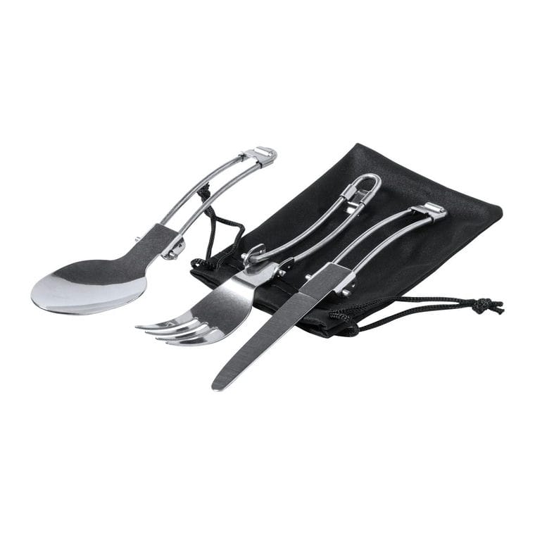 Set de tacâmuri și oale de camping Sondic Negru