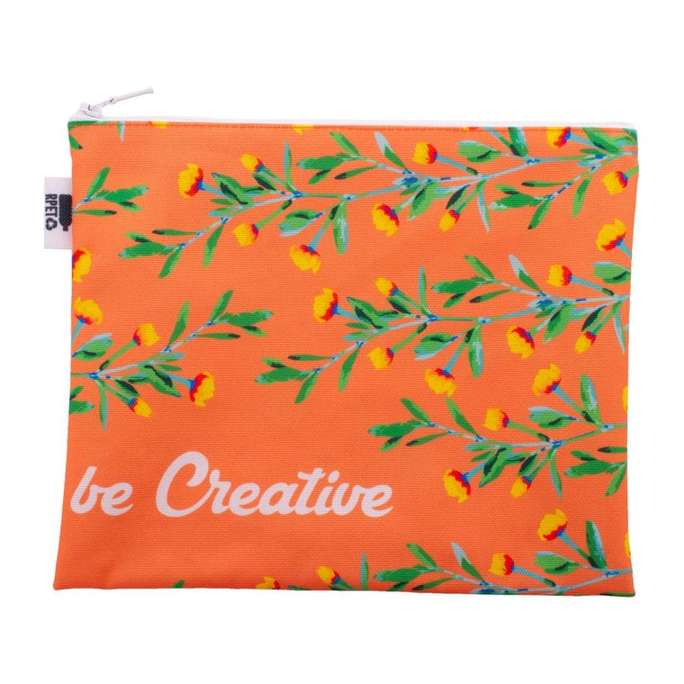 Geantă cosmetică, personalizată CreaBeauty L RPET Alb