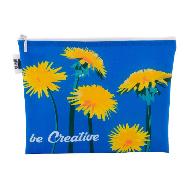 Geantă cosmetică, personalizată CreaBeauty L RPET Alb