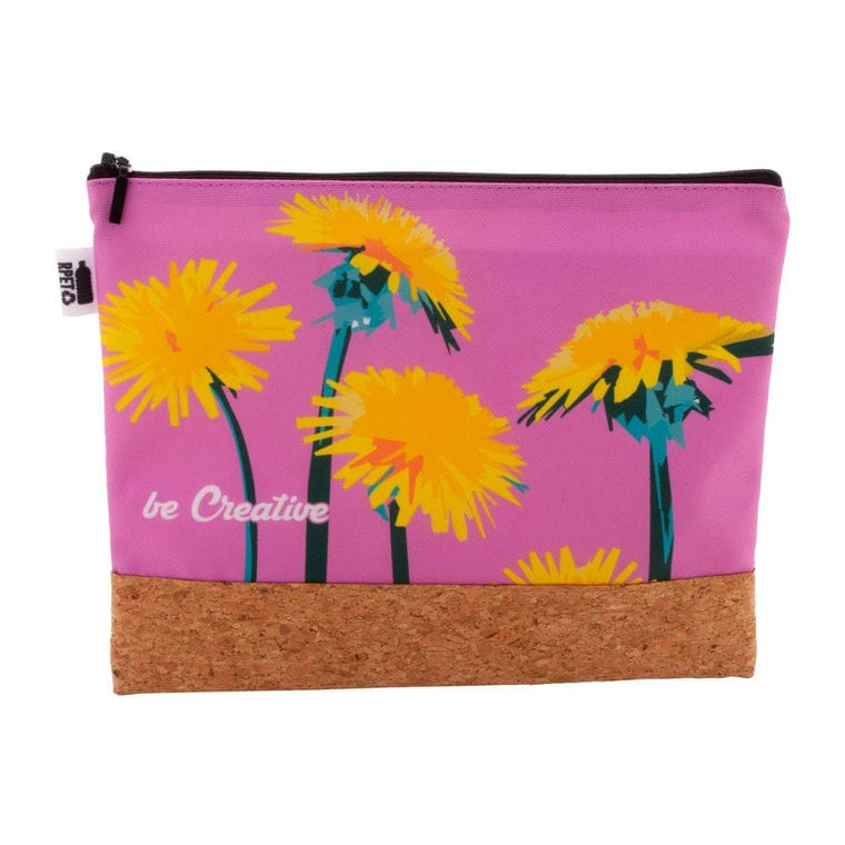 Geantă cosmetică, personalizată CreaBeauty Cork L RPET Negru