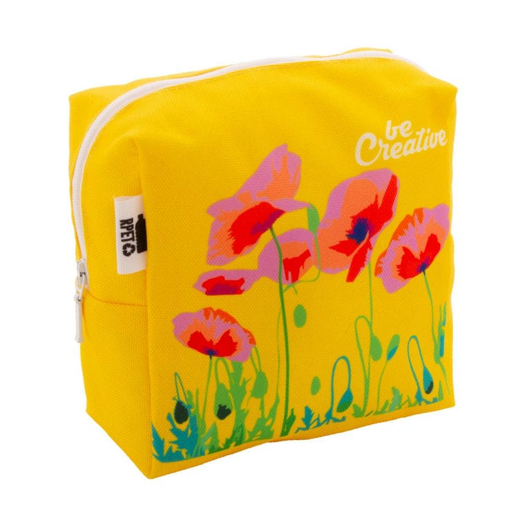 Geantă cosmetică, personalizată CreaBeauty Square M Alb