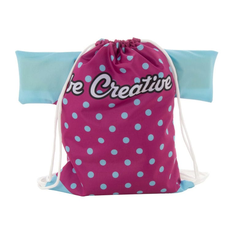Rucsac cu șnur, pentru copii, personalizat CreaDraw T Kids Alb
