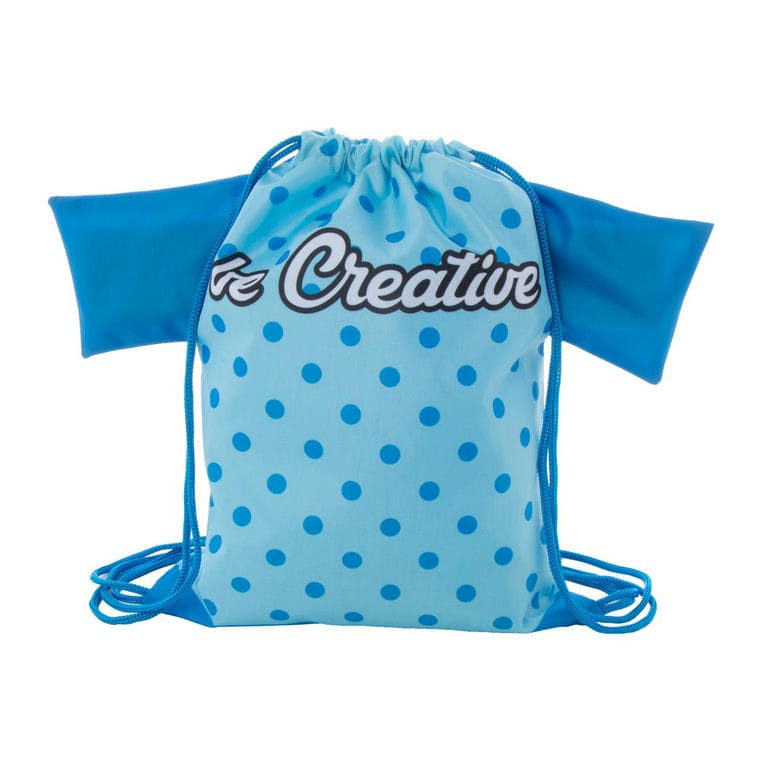 Rucsac cu șnur, pentru copii, personalizat CreaDraw T Kids Albastru
