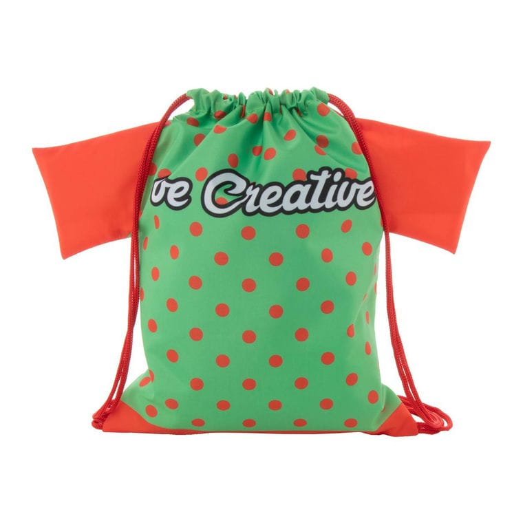 Rucsac cu șnur, pentru copii, personalizat CreaDraw T Kids Roșu