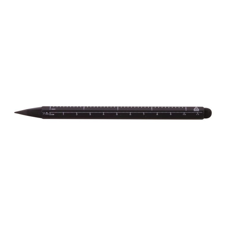Creion fără mină, cu riglă Ruloid Negru