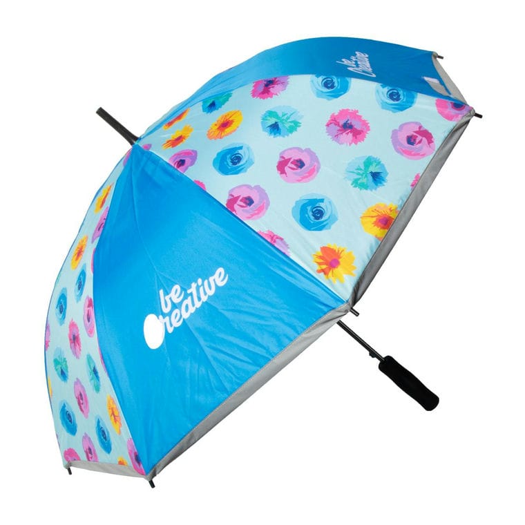 Umbrelă reflectorizantă, personalizată CreaRain Reflect Alb