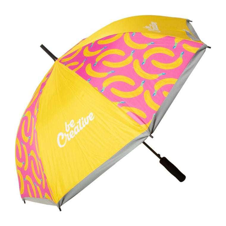 Umbrelă reflectorizantă, personalizată CreaRain Reflect Alb