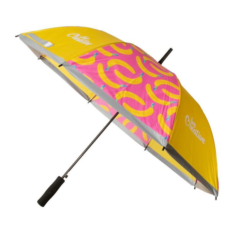 Umbrelă reflectorizantă, personalizată CreaRain Reflect Alb