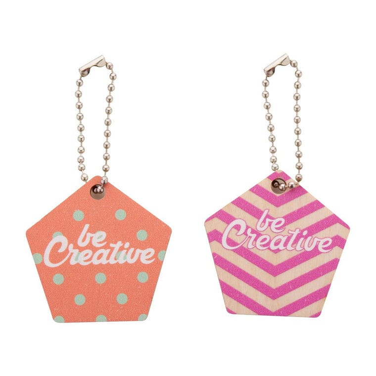 Breloc personalizat CreaFob Wood natural