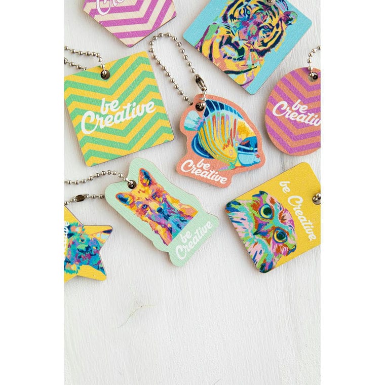 Breloc personalizat CreaFob Wood natural