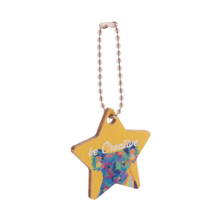 Breloc personalizat CreaFob Wood natural