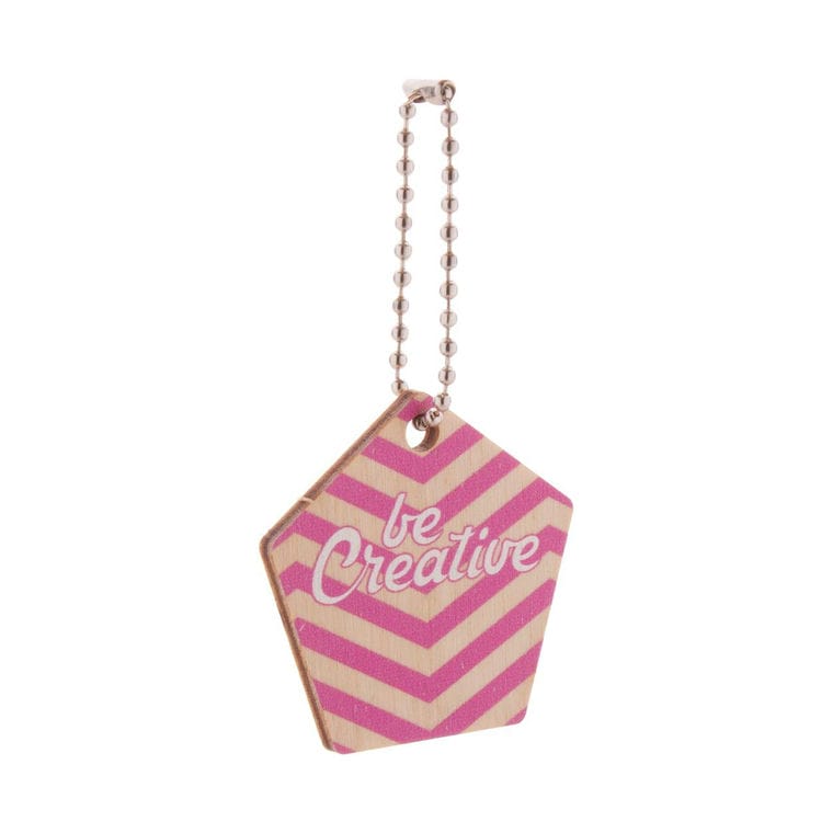 Breloc personalizat CreaFob Wood natural