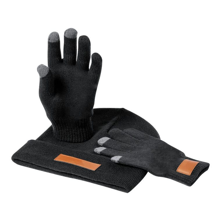 Set căciulă și mănuși Pashen Negru Marime universala