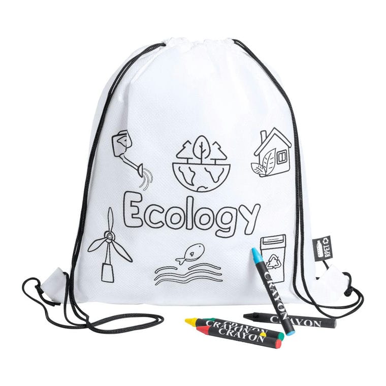 Rucsac de colorat, RPET Balard Alb