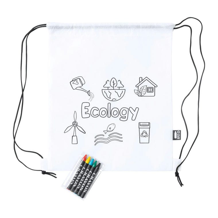 Rucsac de colorat, RPET Balard Alb