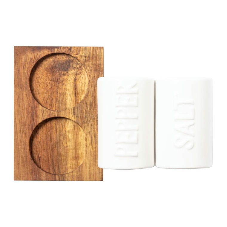 Set solniță sare și piper Bekox Alb