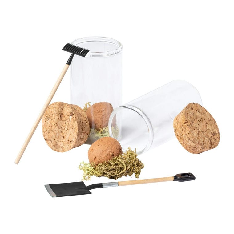 Kit de plantat flori, cu greblă Winsu natural