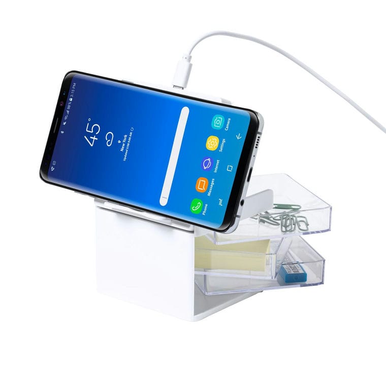 Organizator cu Încărcător wirless Macky Alb