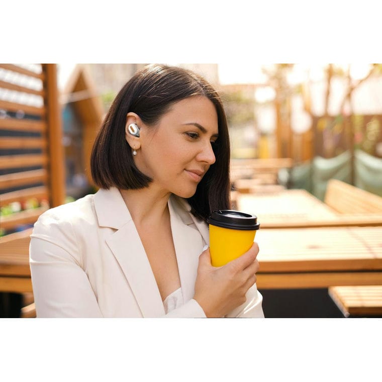 Căşti Zoe Alb natural