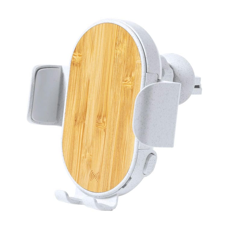 Încărcător auto cu suport telefon Yango Alb natural