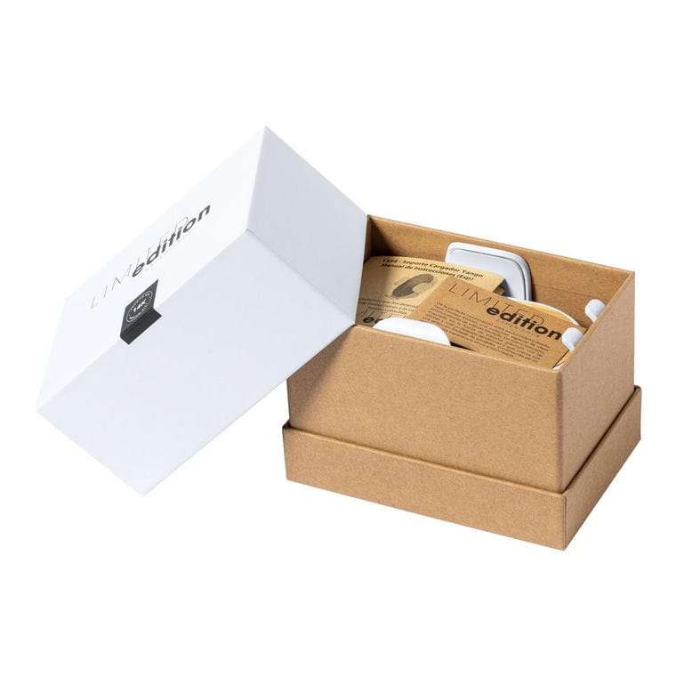 Încărcător auto cu suport telefon Yango Alb natural