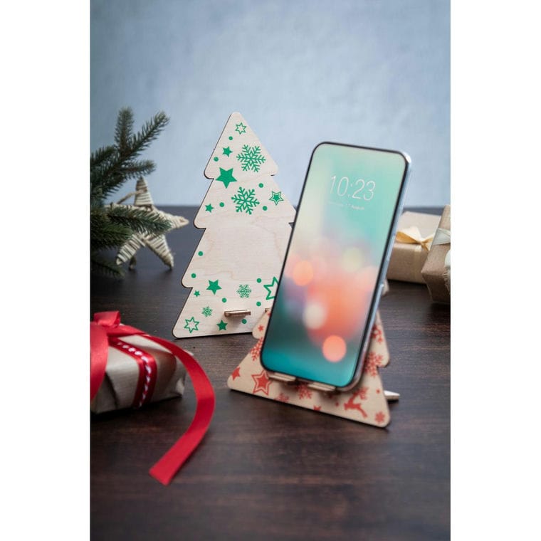Suport telefon mobil pentru birou, de Crăciun Vallvik Roșu natural