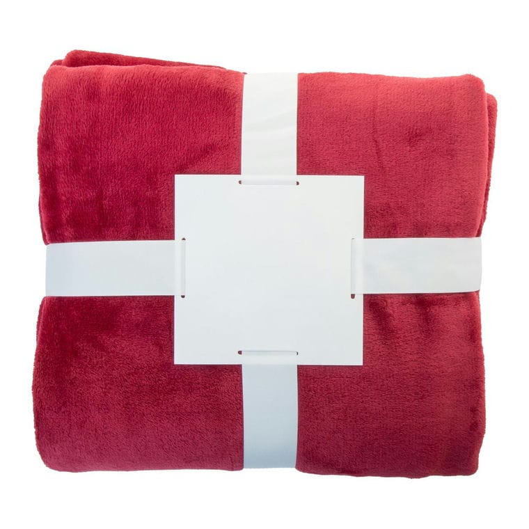 Pătură de flanel, RPET Vantaa burgundy