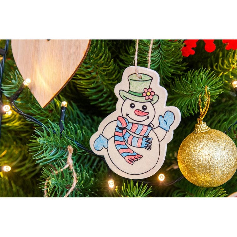 Set decorațiuni de Crăciun, de colorat Sormela natural