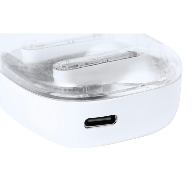 Căști bluetooth transparente Signal Alb