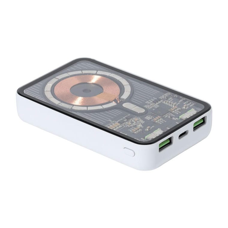 Baterie externă transparentă Bramson Alb