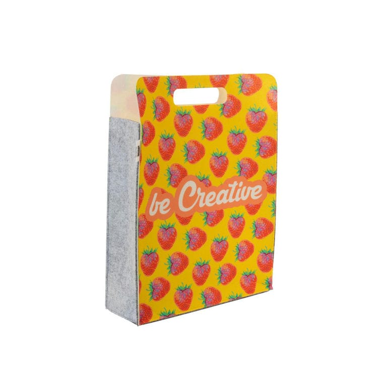 Sacoșă de cumpărături personalizată, RPET CreaFelt Shop D gri