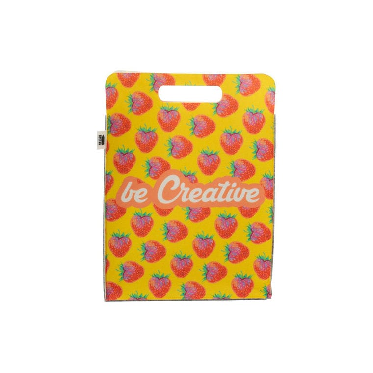 Sacoșă de cumpărături personalizată, RPET CreaFelt Shop D gri