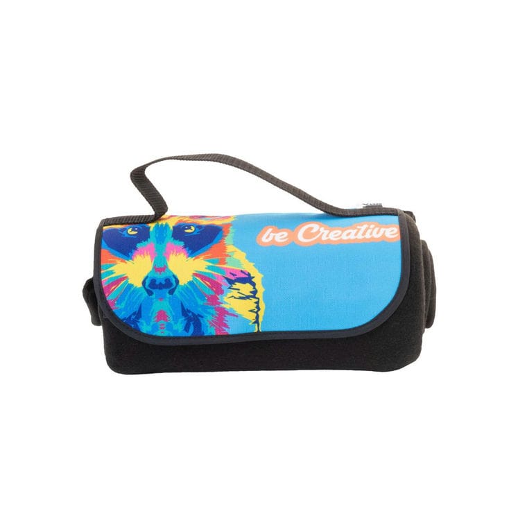 Pătură polar, personalizată, RPET Reporta Negru