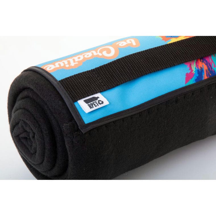 Pătură polar, personalizată, RPET Reporta Negru