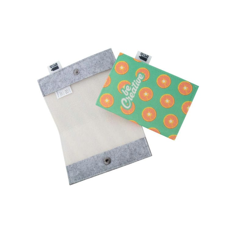 Copertă pentru pașaport, personalizată, RPET CreaFelt Pass gri