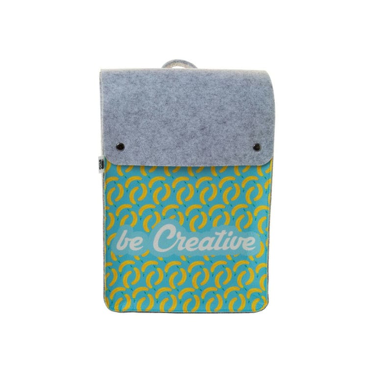 Rucsac personalizat, RPET CreaFelt Back II gri