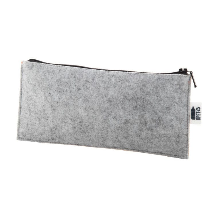 Etui pix, personalizat, RPET CreaFelt Pen Zip gri