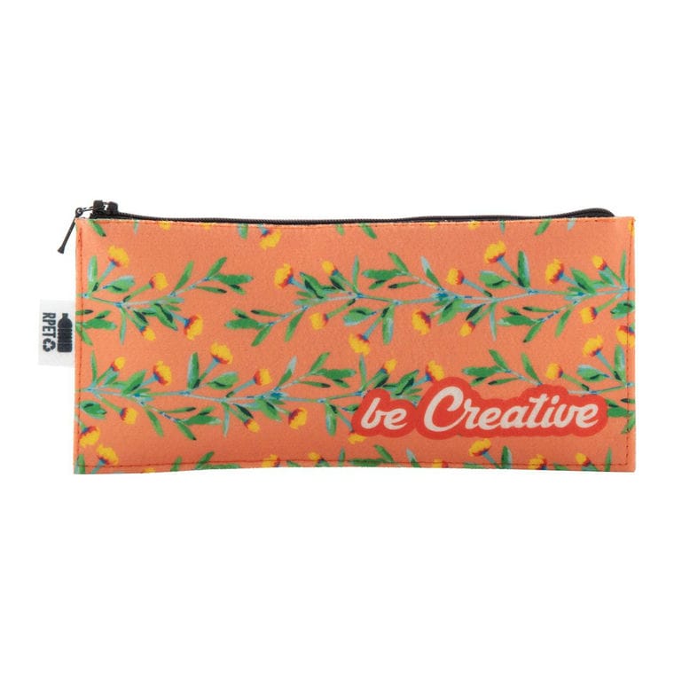 Etui pix, personalizat, RPET CreaFelt Pen Zip gri