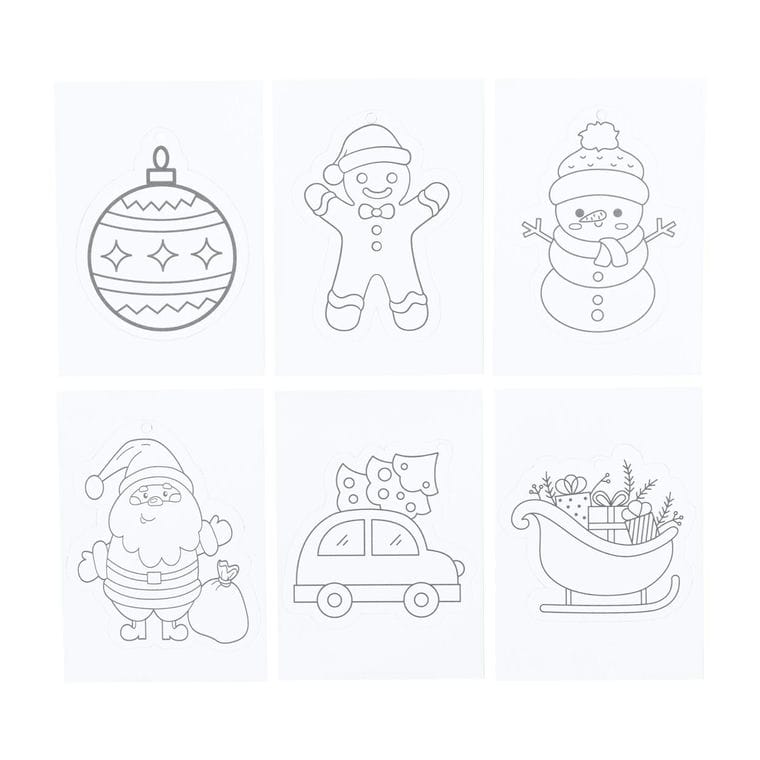 Set de colorat ornament pentru pomul de Crăciun Hilvira natural