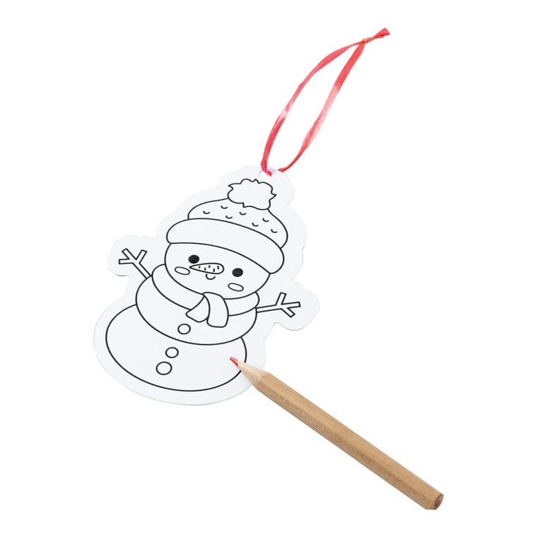 Set de colorat ornament pentru pomul de Crăciun Hilvira natural