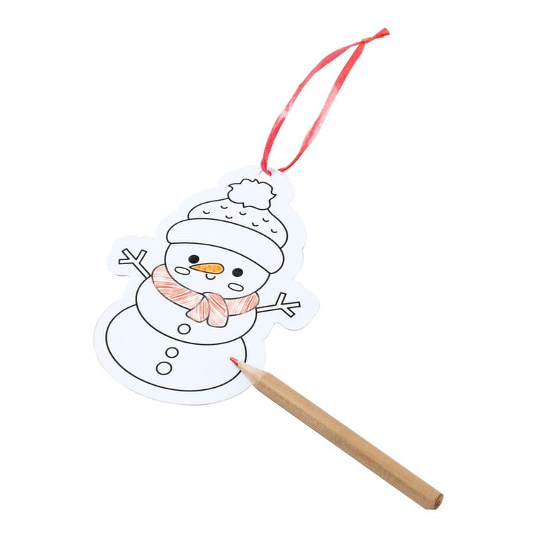 Set de colorat ornament pentru pomul de Crăciun Hilvira natural