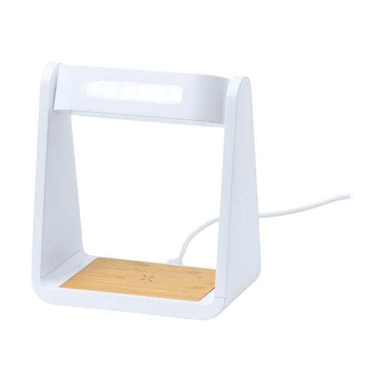 Încărcător fără fir cu ceas cu alarmă Darret Alb