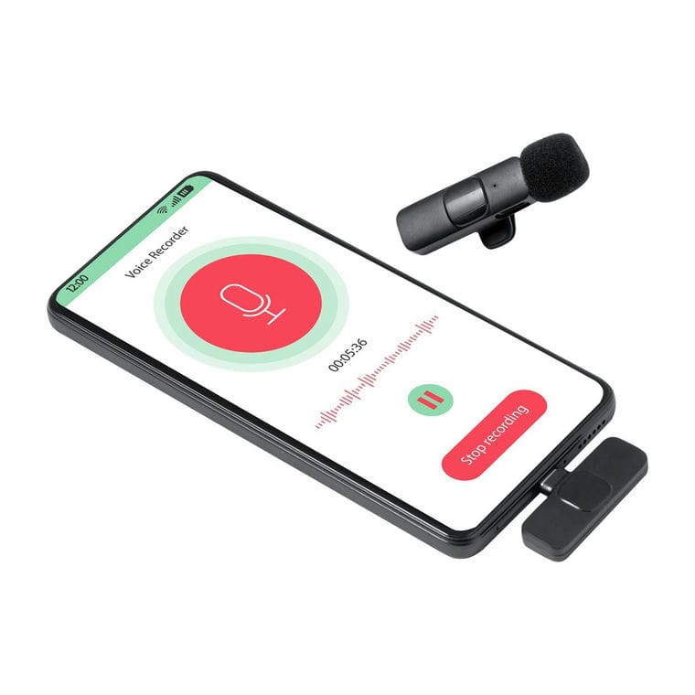 Microfon mobil fără fir Spart Negru