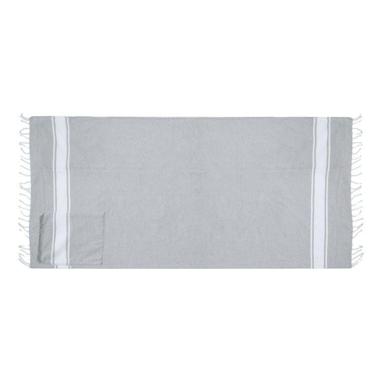 Prosop plajă cu husă rucsac Praia gri