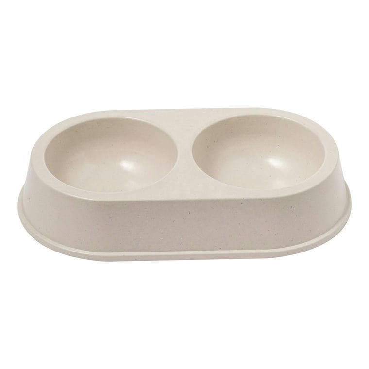 Castron dublu pentru câini Tremony natural